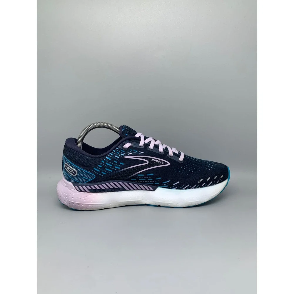 Brooks Glycerin‎ GTS 20 Navy Pink Running Shoes 1203701B412 Women's Sz 8.5